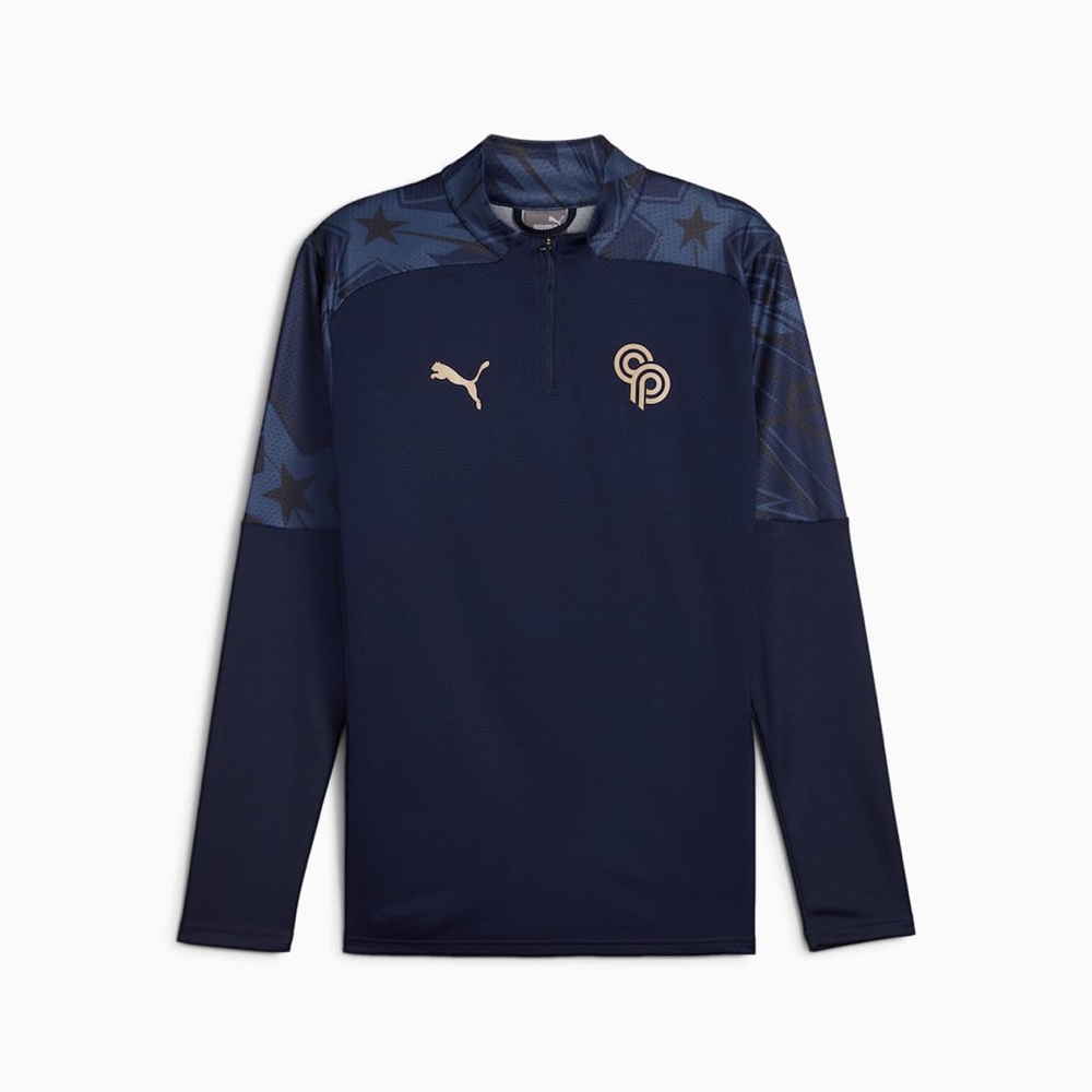 PUMA x CHRISTIAN PULISIC Men's Soccer Quarter-Zip Pullover Sz. M NEW 658944-12